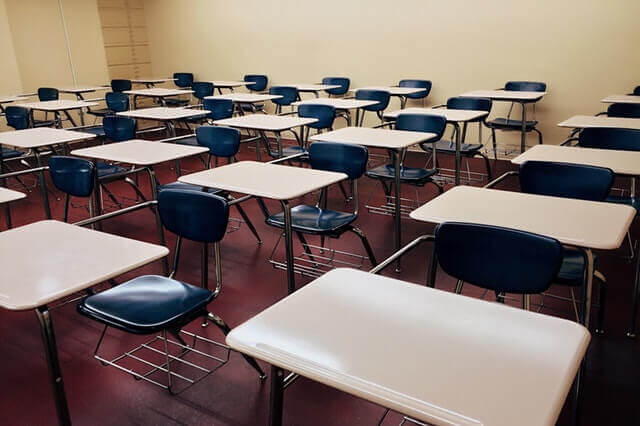 rows of school chairs health and safety in schools